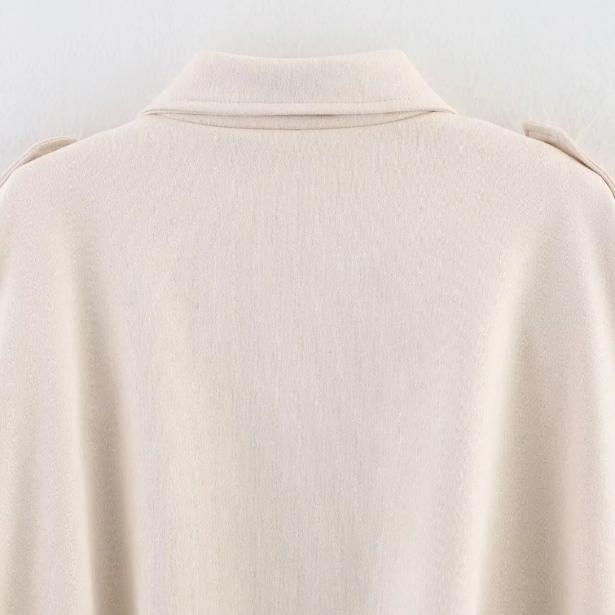 Suede Bomber Jacket | Collared Flight Jacket with Shoulder Tabs(MS240) - Image 16