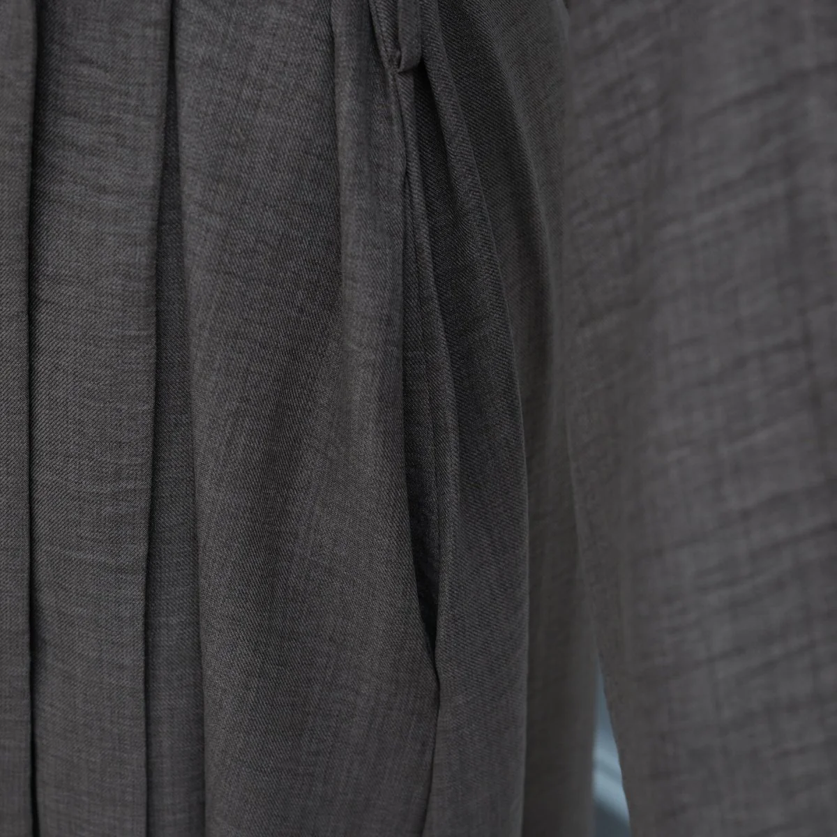 Tailored Blazer Cardigan with Ruched Sleeves | Open-Front Twill Blend Jacket(MOA246) - Image 16