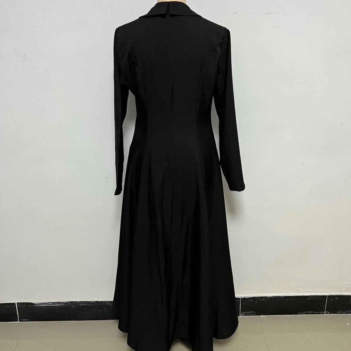 Tailored Blazer Dress with Lace Skirt Overlay(MS334) - Image 6