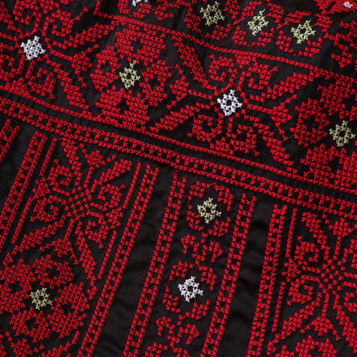 Acetate-like Mesh Tatreez Traditional Palestinian Heritage Abaya  (MA253) - Image 4