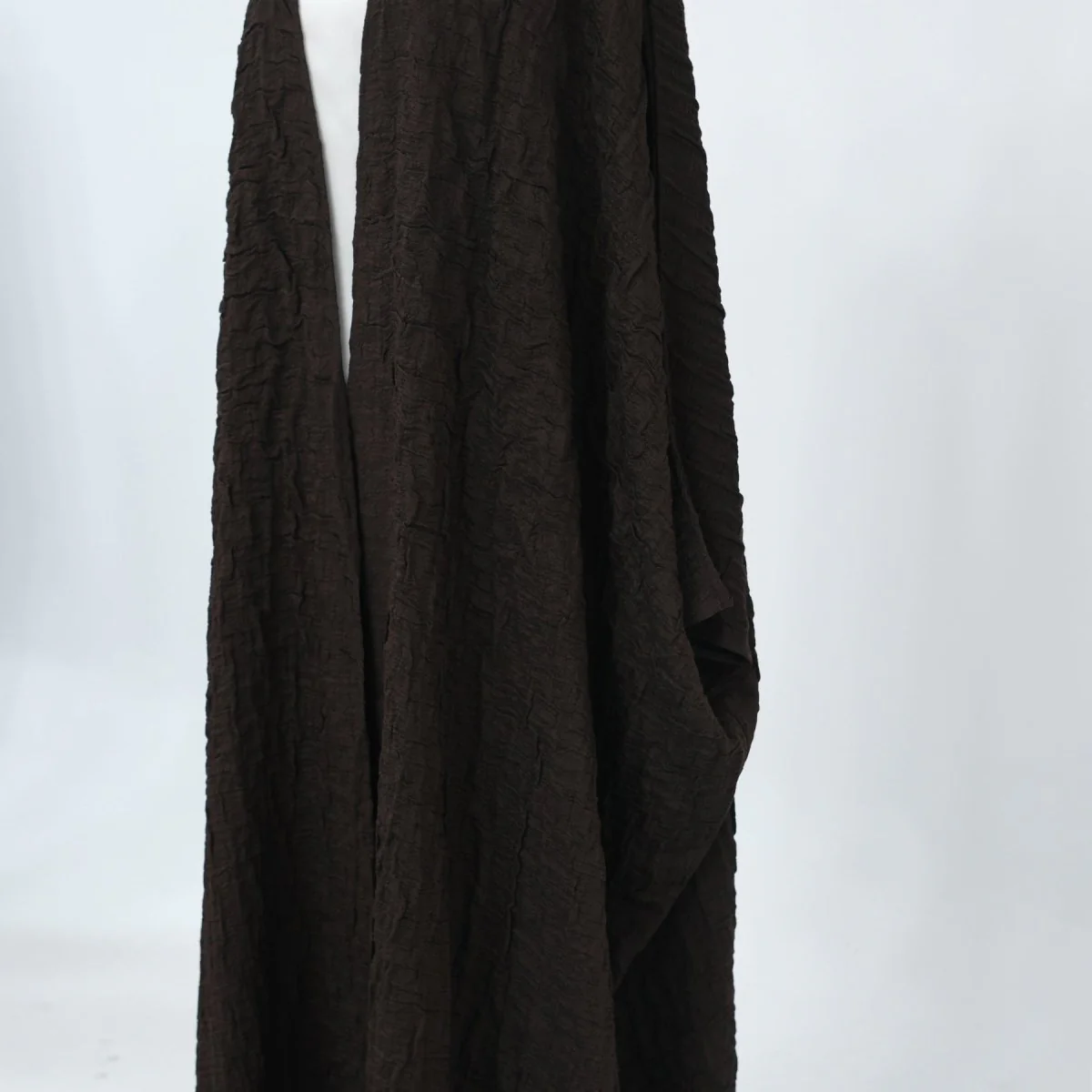 Textured Jacquard Abaya with Batwing Cardigan & Belt(MOA281) - Image 9
