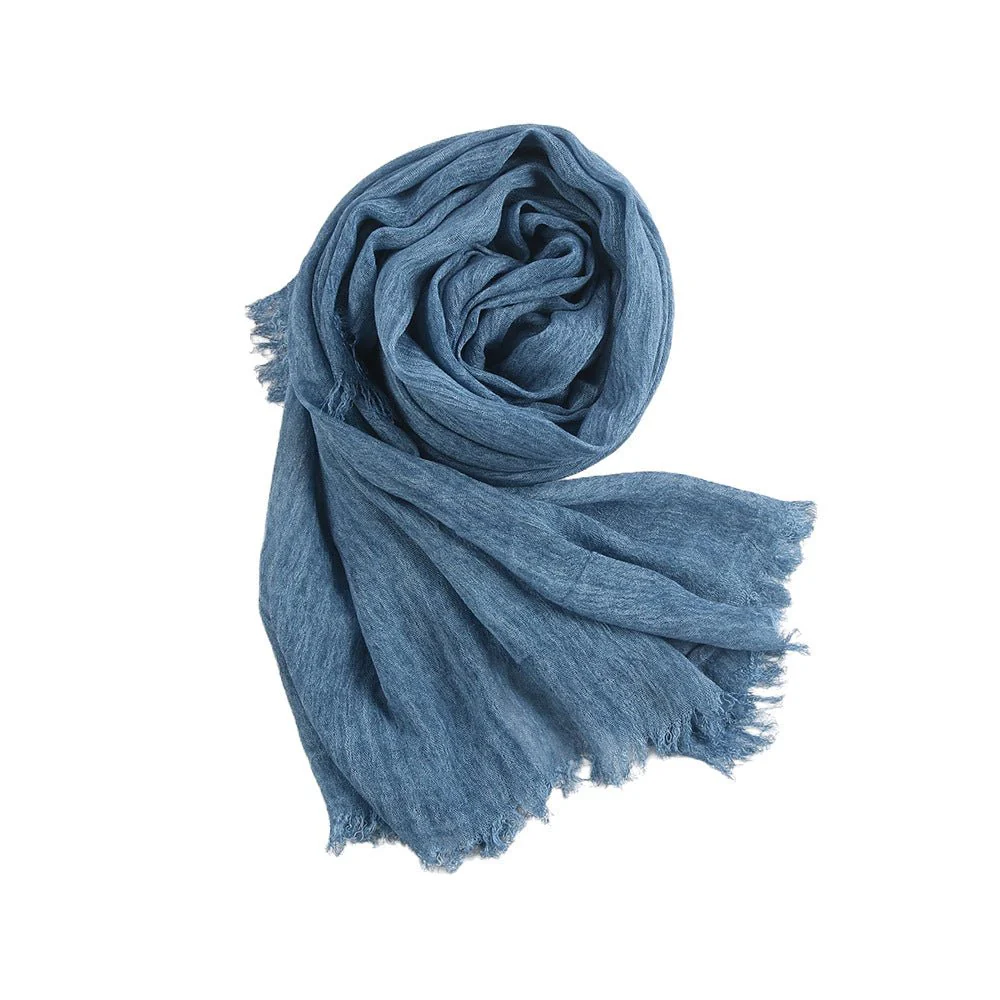Textured Rayon Crinkle Hijab in Solid Hues Breathable Women's Wrap Hijab (MH145) - Image 10