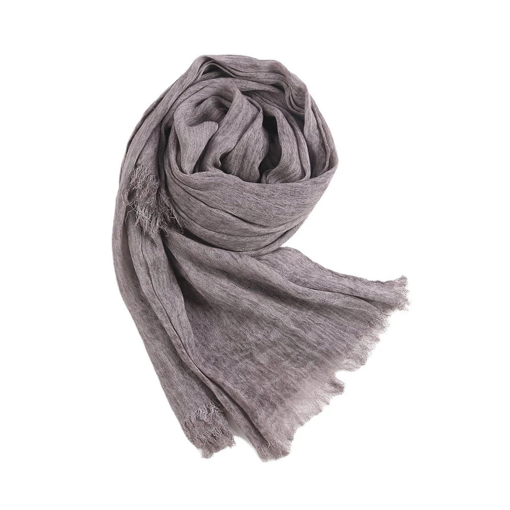 Textured Rayon Crinkle Hijab in Solid Hues Breathable Women's Wrap Hijab (MH145) - Image 12
