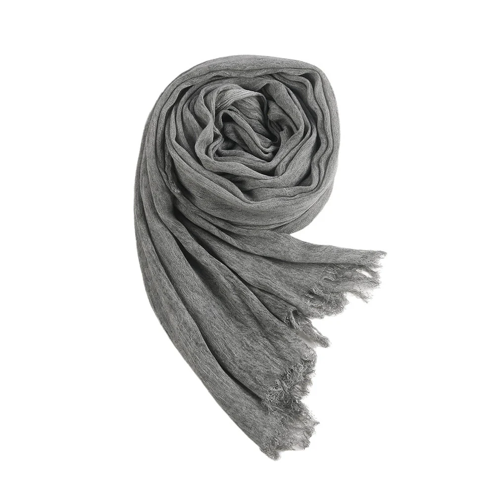 Textured Rayon Crinkle Hijab in Solid Hues Breathable Women's Wrap Hijab (MH145) - Image 15