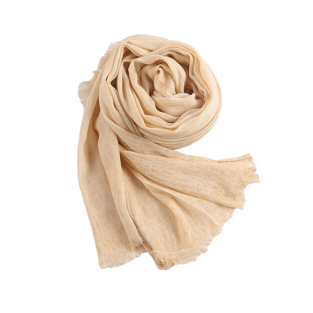 Textured Rayon Crinkle Hijab in Solid Hues Breathable Women's Wrap Hijab (MH145) - Image 18