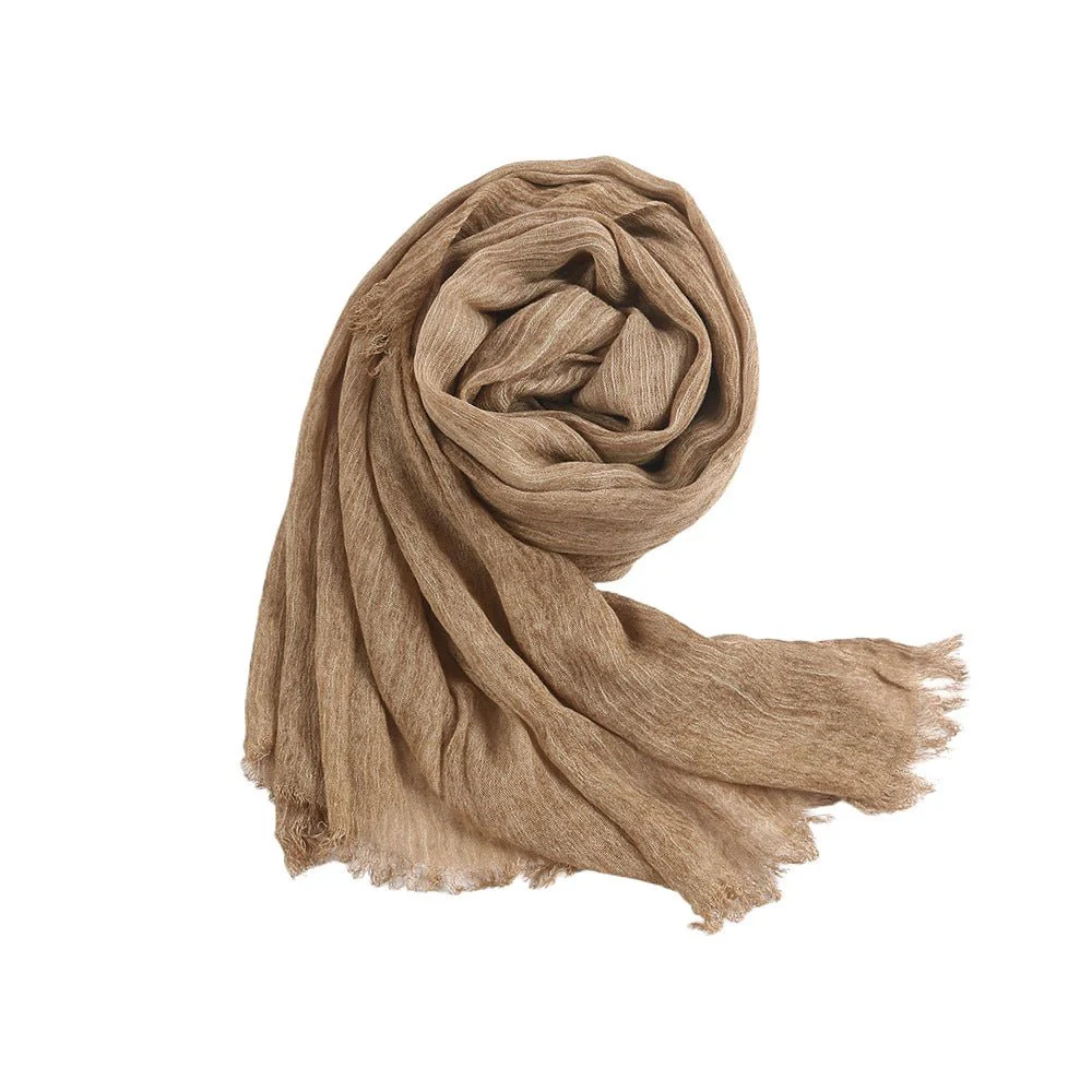 Textured Rayon Crinkle Hijab in Solid Hues Breathable Women's Wrap Hijab (MH145) - Image 19