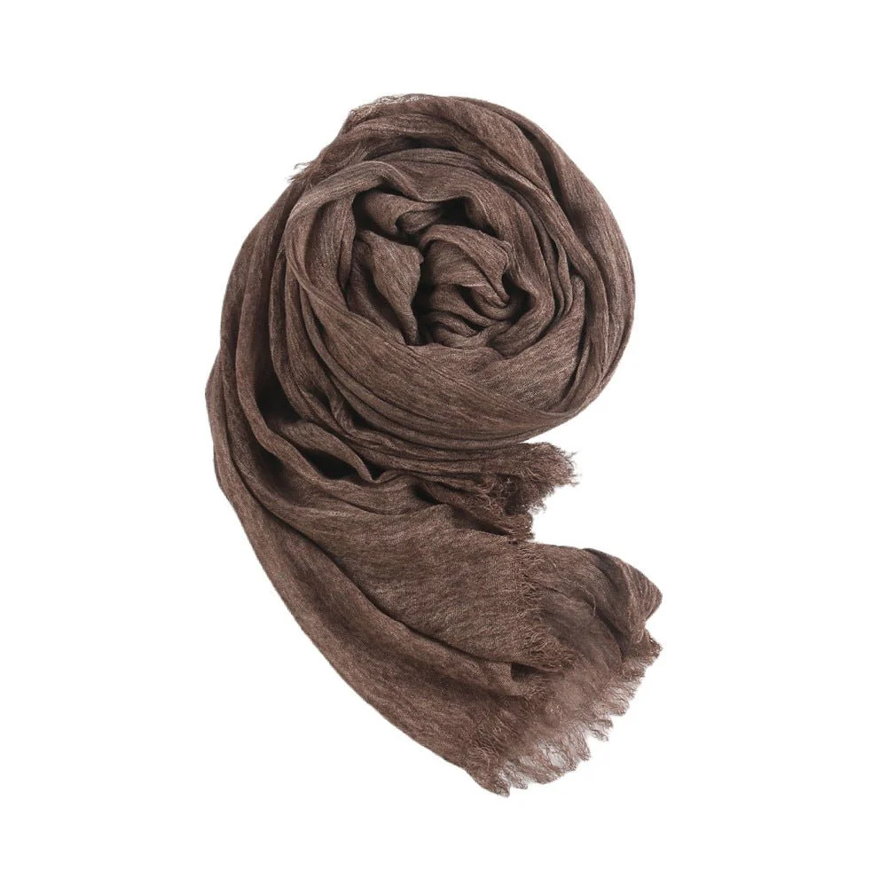Textured Rayon Crinkle Hijab in Solid Hues Breathable Women's Wrap Hijab (MH145) - Image 21
