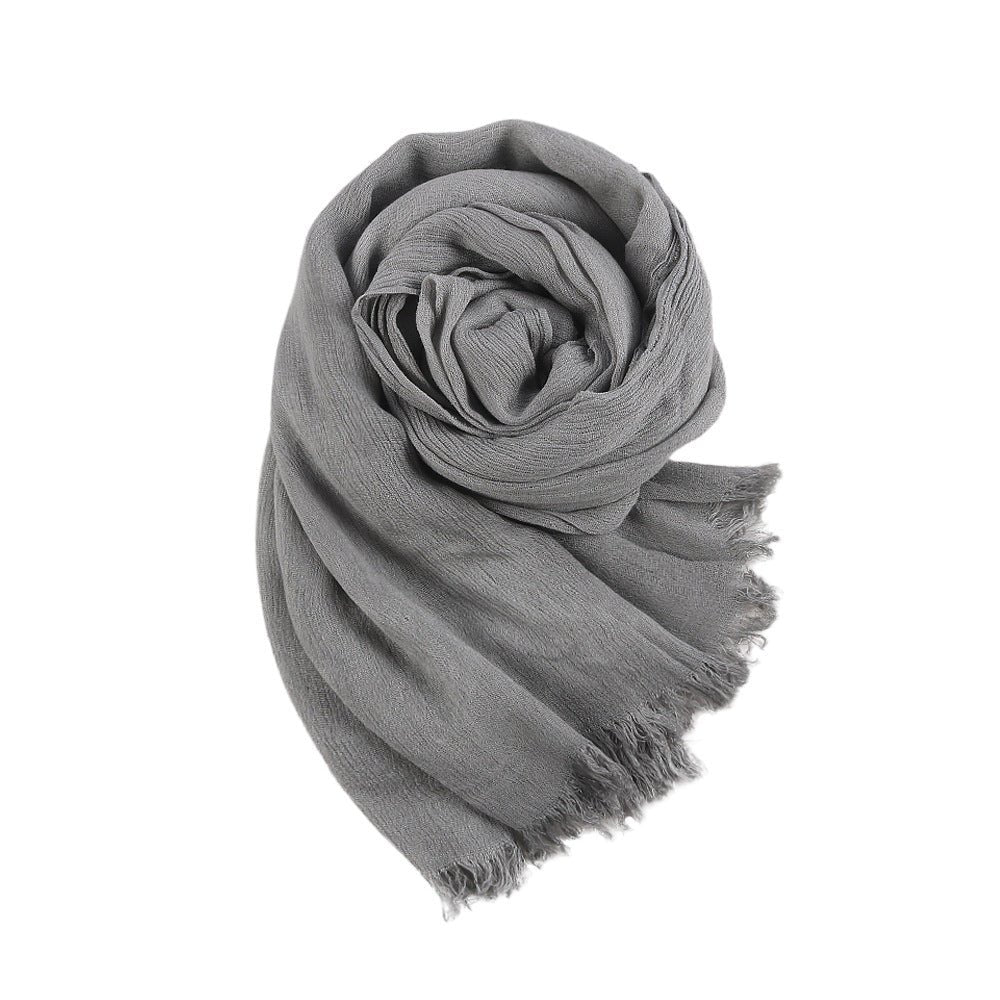 Textured Rayon Crinkle Hijab in Solid Hues Breathable Women's Wrap Hijab (MH145) - Image 23