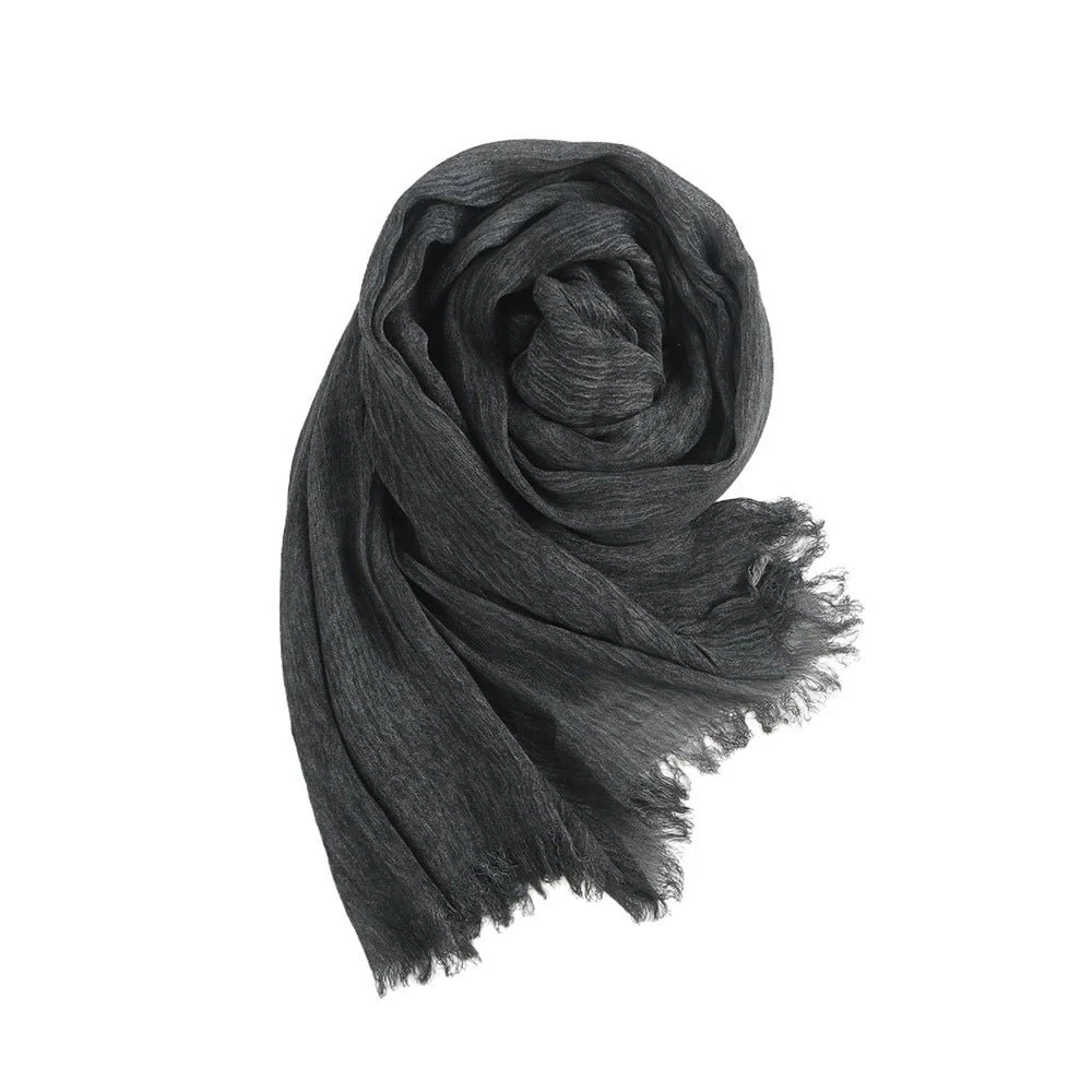 Textured Rayon Crinkle Hijab in Solid Hues Breathable Women's Wrap Hijab (MH145) - Image 6