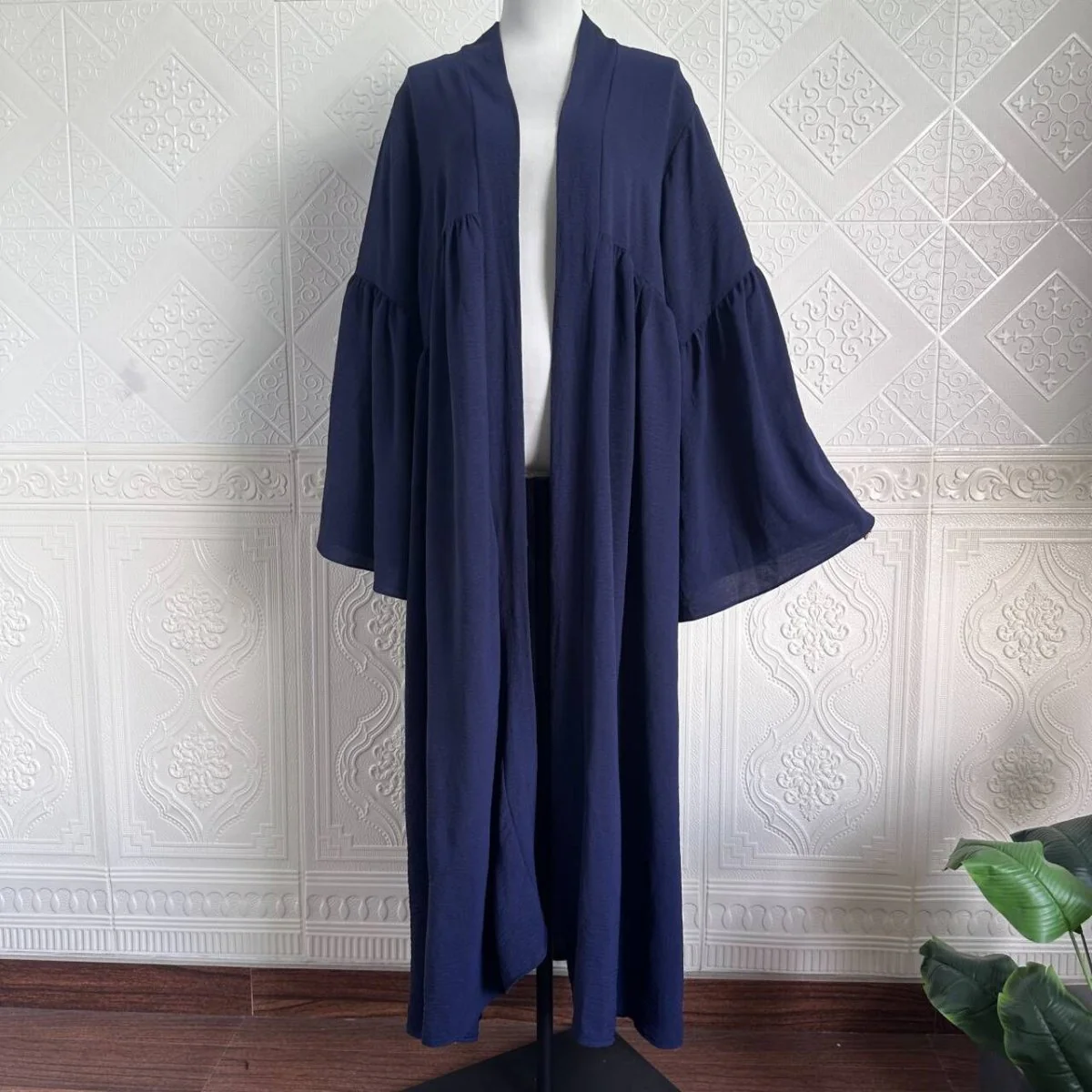 Tiered Bell Sleeve Open Abaya (MOA298) - Image 6