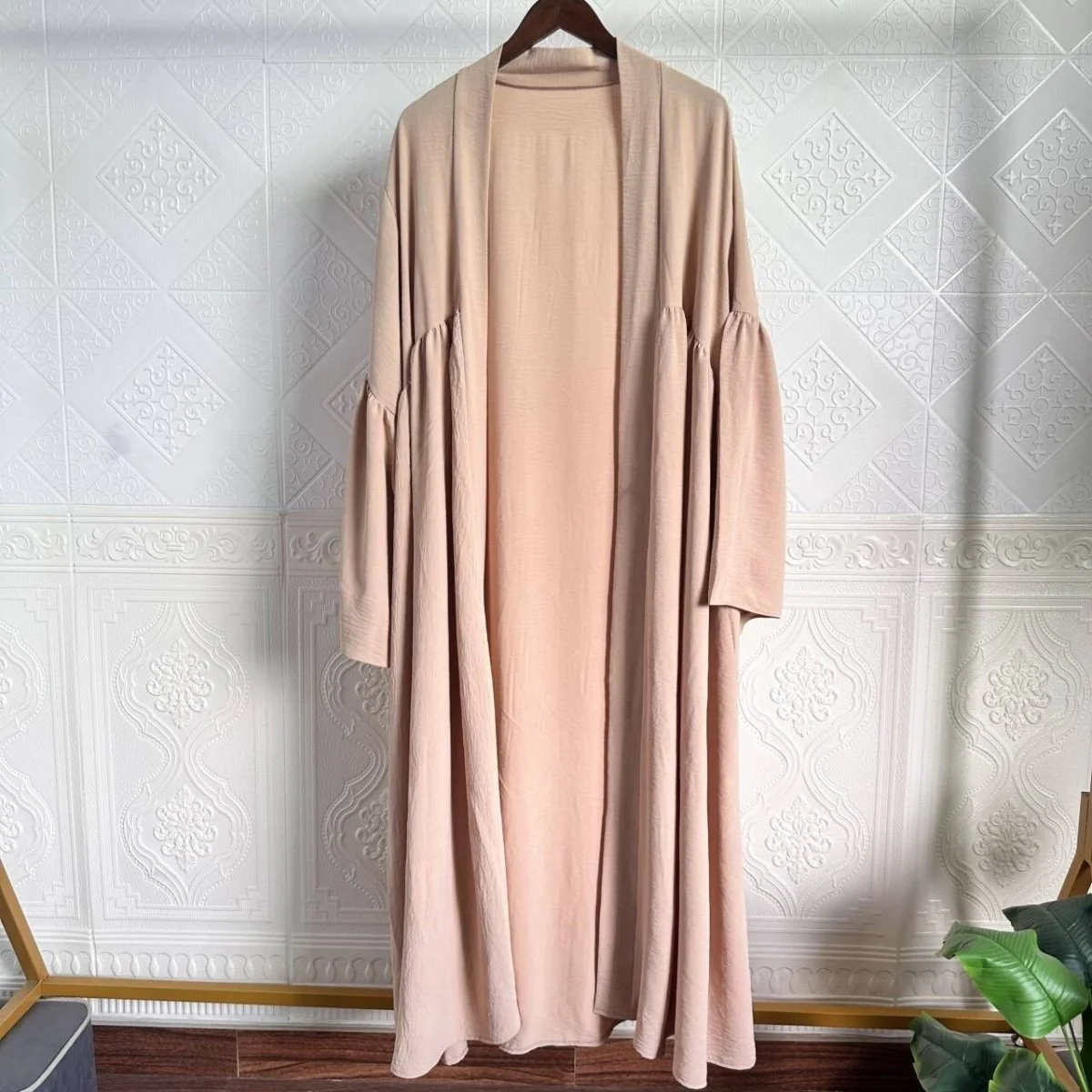 Tiered Bell Sleeve Open Abaya (MOA298) - Image 8