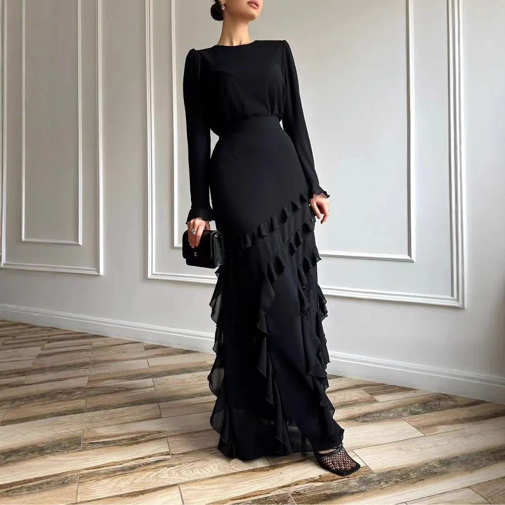 Tiered Evening Dress(MS299) - Image 4