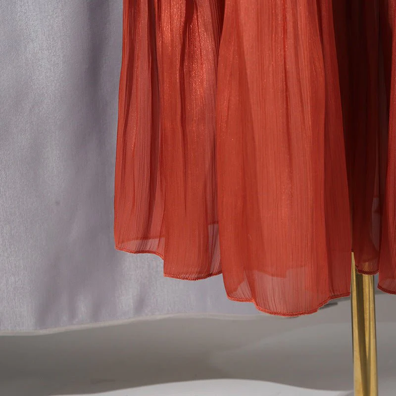 Tiered Ruffle Maxi Dress with Fitted Waist(MS359) - Image 11