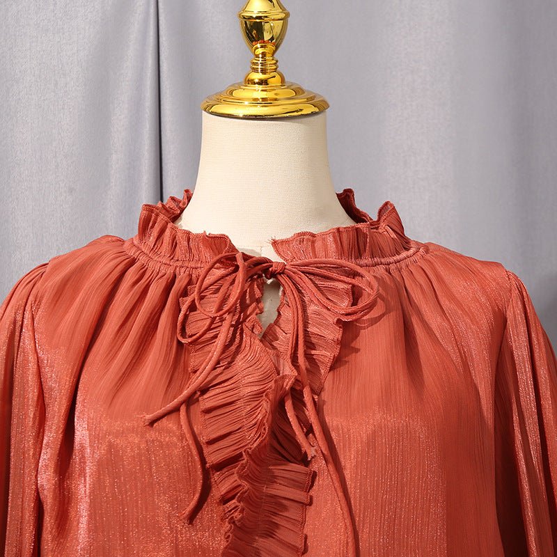 Tiered Ruffle Maxi Dress with Fitted Waist(MS359) - Image 6