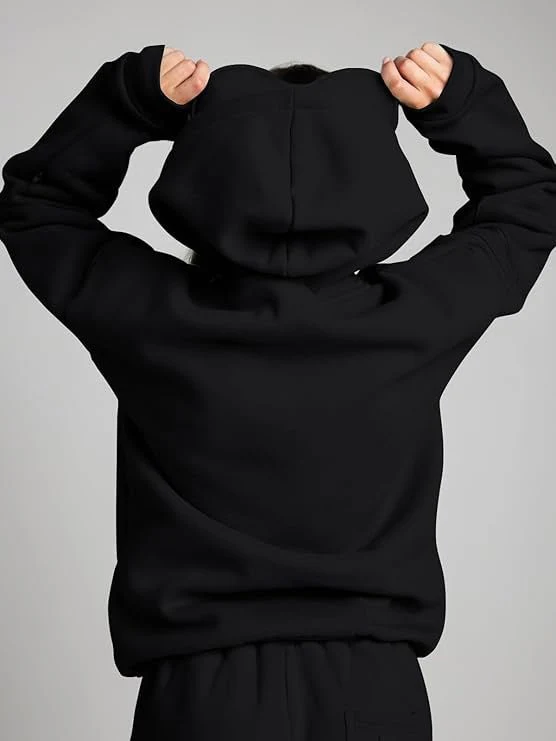 Travel Mode Eye Mask Hoodie | Oversized Pullover with Built-In Sleep Mask(MS209) - Image 13