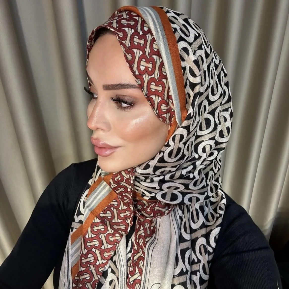 Twill Cotton Printed Scarf (MH215) - Image 10