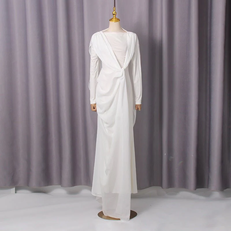 Twisted Drape Maxi Dress(MS364) - Image 3
