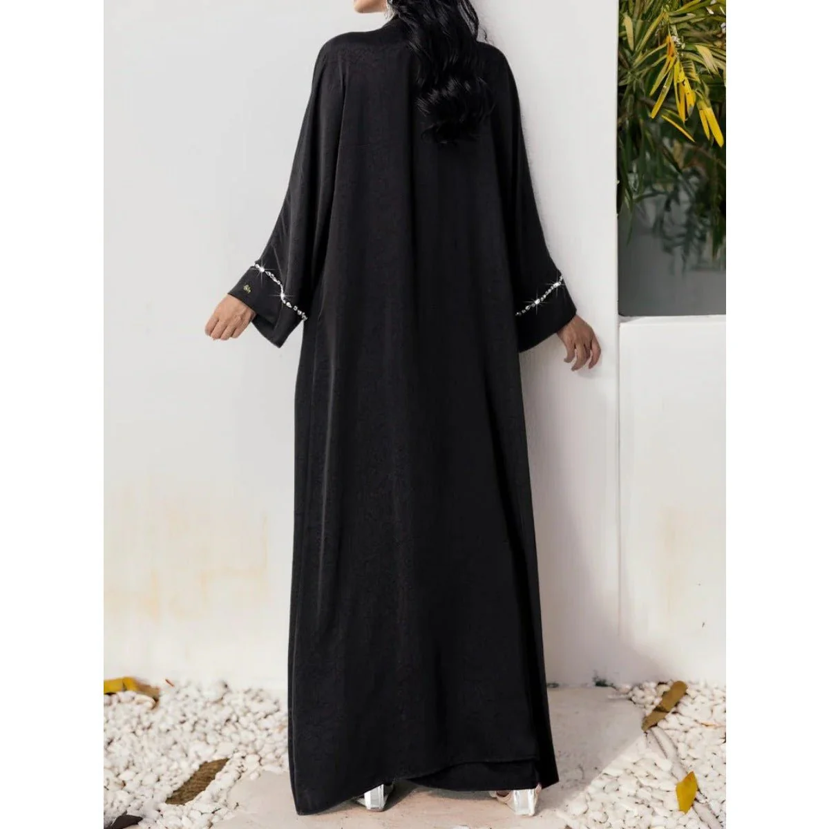 Two-Piece Kaftan Fashion Hand-Stitched Diamond Dress(MOA150) - Image 13