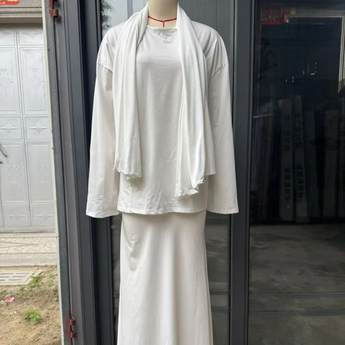 Two-Piece Modest Set with Attached Hijab (MS381) - Image 15