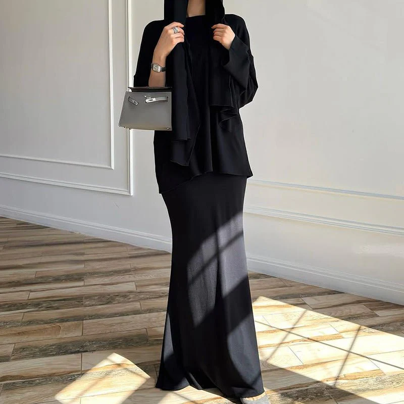 Two-Piece Modest Set with Attached Hijab (MS381) - Image 4