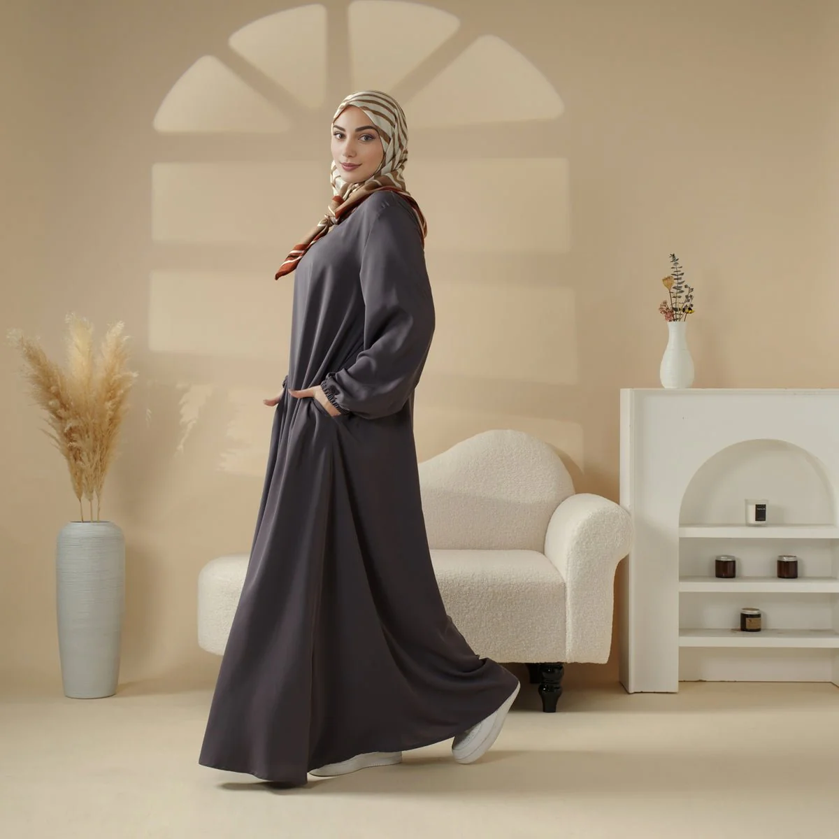 Essential Premium Versatile Pockets Umbrella Cut Abaya (MA113) - Image 11