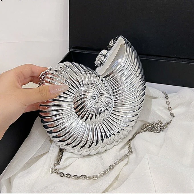 Unique Chic Conch Shell Inspired Clutch Bag (MAC311) - Image 3