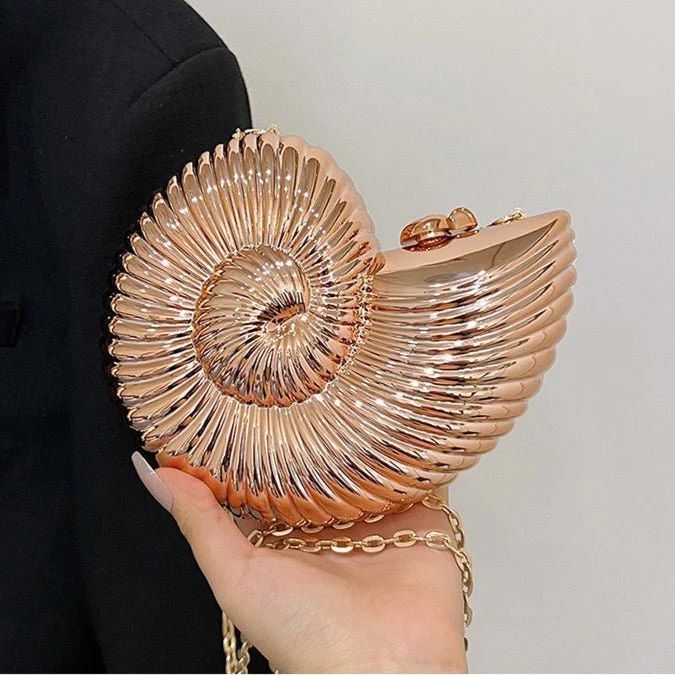 Unique Chic Conch Shell Inspired Clutch Bag (MAC311) - Image 4