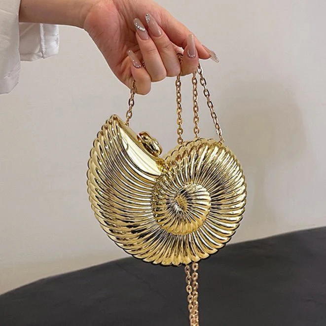 Unique Chic Conch Shell Inspired Clutch Bag (MAC311) - Image 5