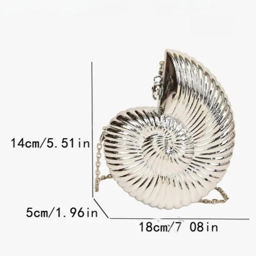 Unique Chic Conch Shell Inspired Clutch Bag (MAC311) - Image 6