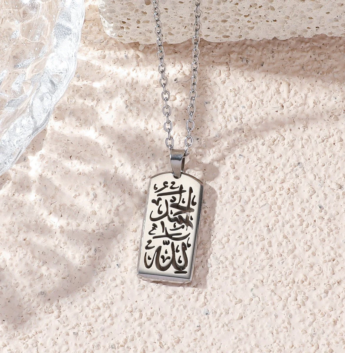 Versatile high-end letter rectangular pendant necklace（MAC228）(WITH GIFT BOX) - Image 6