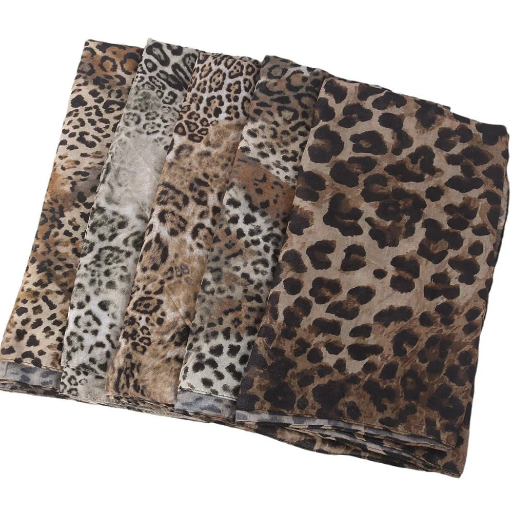 Versatile Leopard Print Fashionable Hijab (MH164) - Image 8