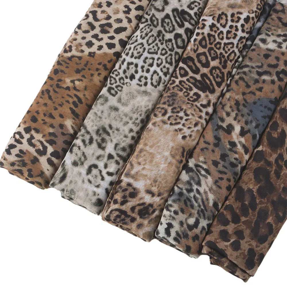 Versatile Leopard Print Fashionable Hijab (MH164) - Image 9