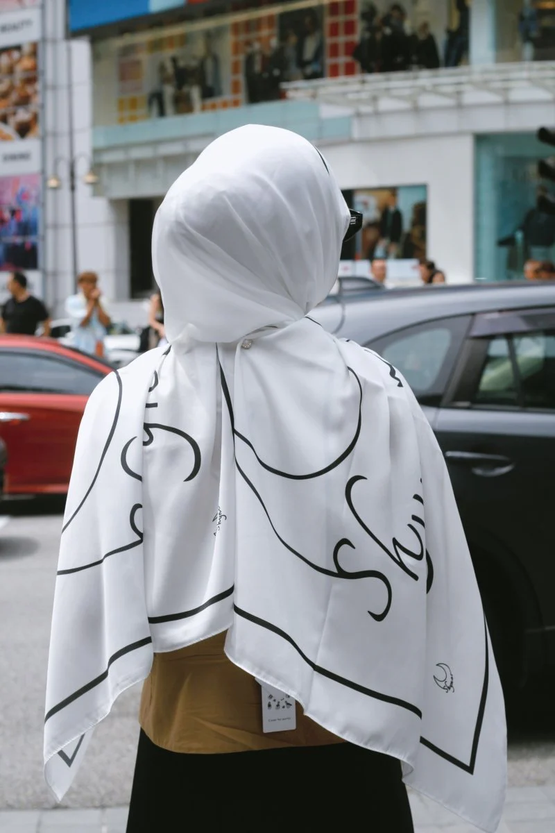 Versatile Minimalist Printed Hijab (MH090) - Image 8