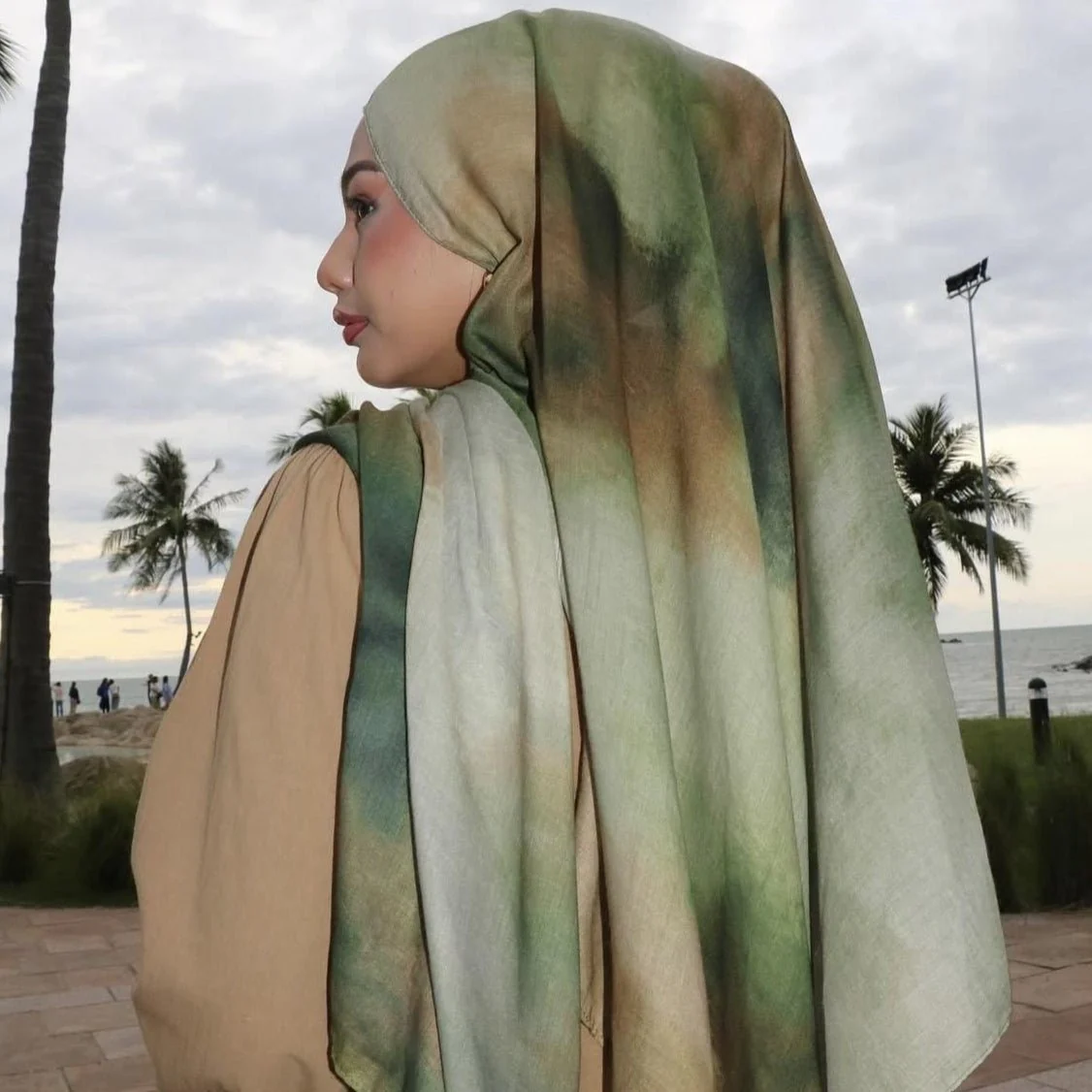 Versatile Watercolor Print Headscarf Hijab Collection (MH166) - Image 3