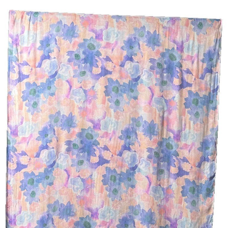 Vibrant Floral Print Scarf Hijab | Lightweight Botanical Headscarf (MH159) - Image 5