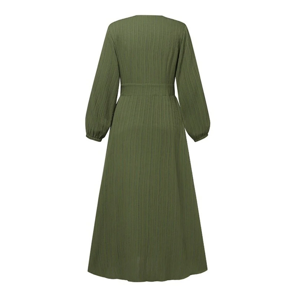 Vintage Button-Front Abaya Dress | Long Sleeve Modest Robe (MA256) - Image 6