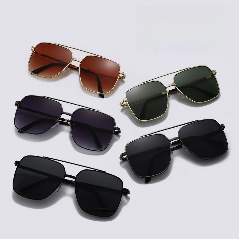 Vintage Double Bridge Sunglasses - Timeless Retro Style for Men & Women (MAC265) - Image 3