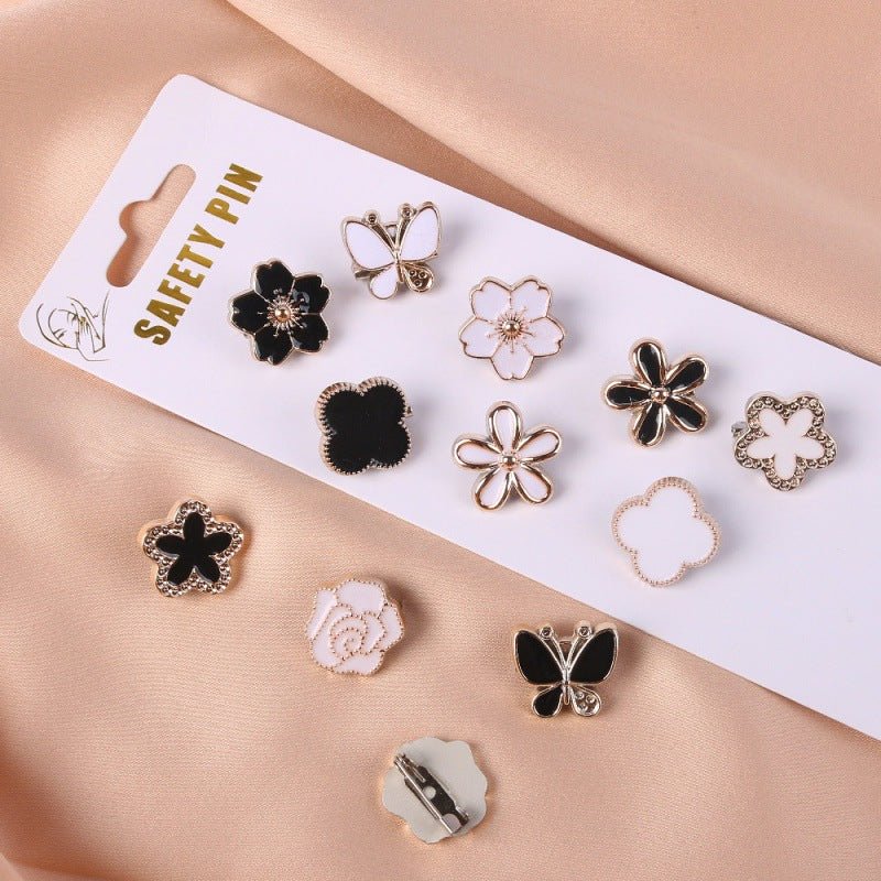 Vintage Enamel Brooch Pin Set(MAC366) - Image 4