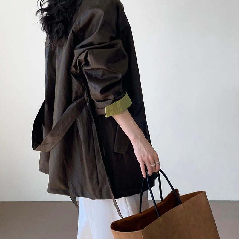 Vintage Faux Leather Jacket (MS149) - Image 5