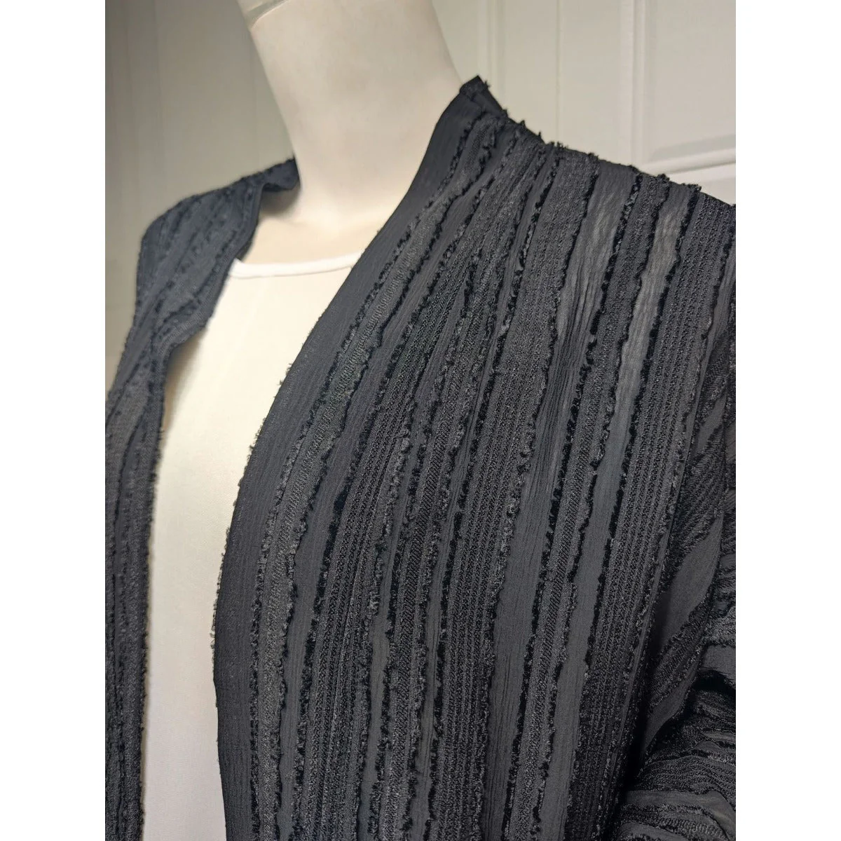 Vintage Knitted Cardigan Abaya | Modest Longline Open Front Jacket for Women (MOA217) - Image 10