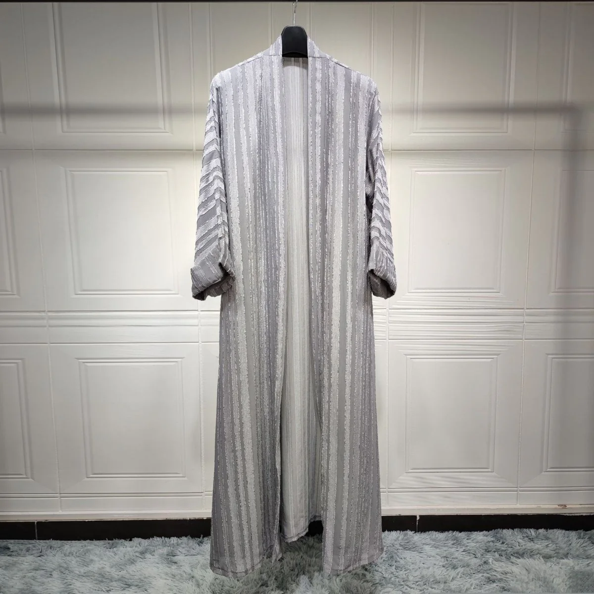 Vintage Knitted Cardigan Abaya | Modest Longline Open Front Jacket for Women (MOA217) - Image 32