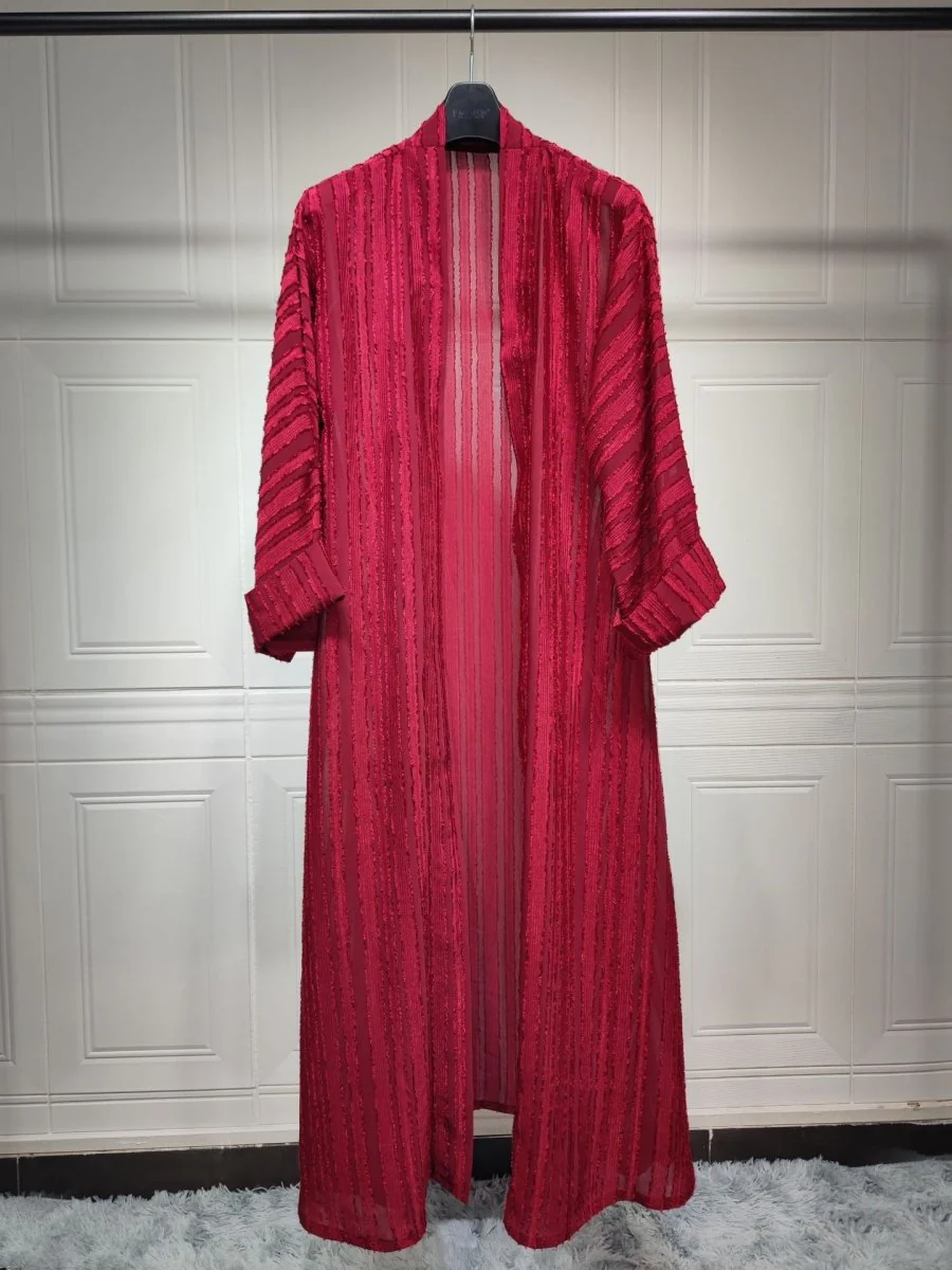 Vintage Knitted Cardigan Abaya | Modest Longline Open Front Jacket for Women (MOA217) - Image 35