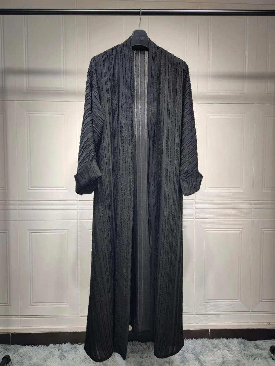 Vintage Knitted Cardigan Abaya | Modest Longline Open Front Jacket for Women (MOA217) - Image 36