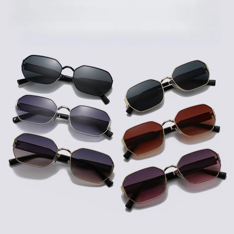 Vintage Narrow Frame Sunglasses – Retro Chic Accented Lenses for Women (MAC262) - Image 12