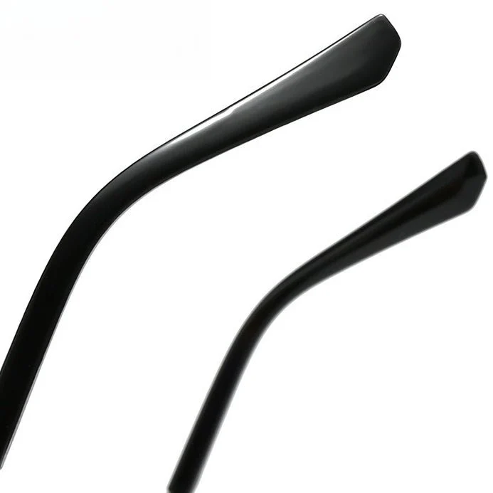 Vintage Rimless Cut Edge Sunglasses - Frameless Polygon Statement Piece (MAC266) - Image 15