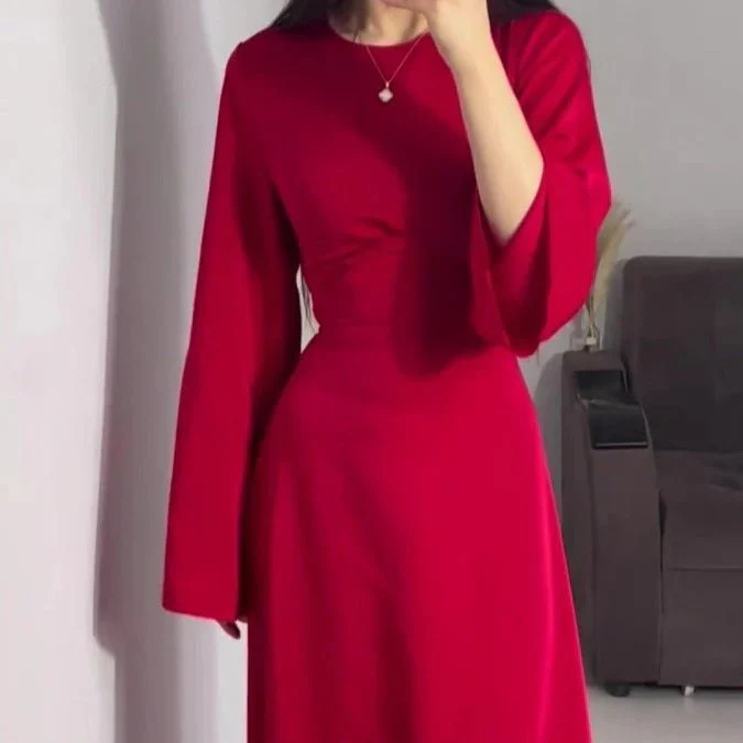Waist Slim Abaya, Strappy Solid Color Abaya (MA106) - Image 11