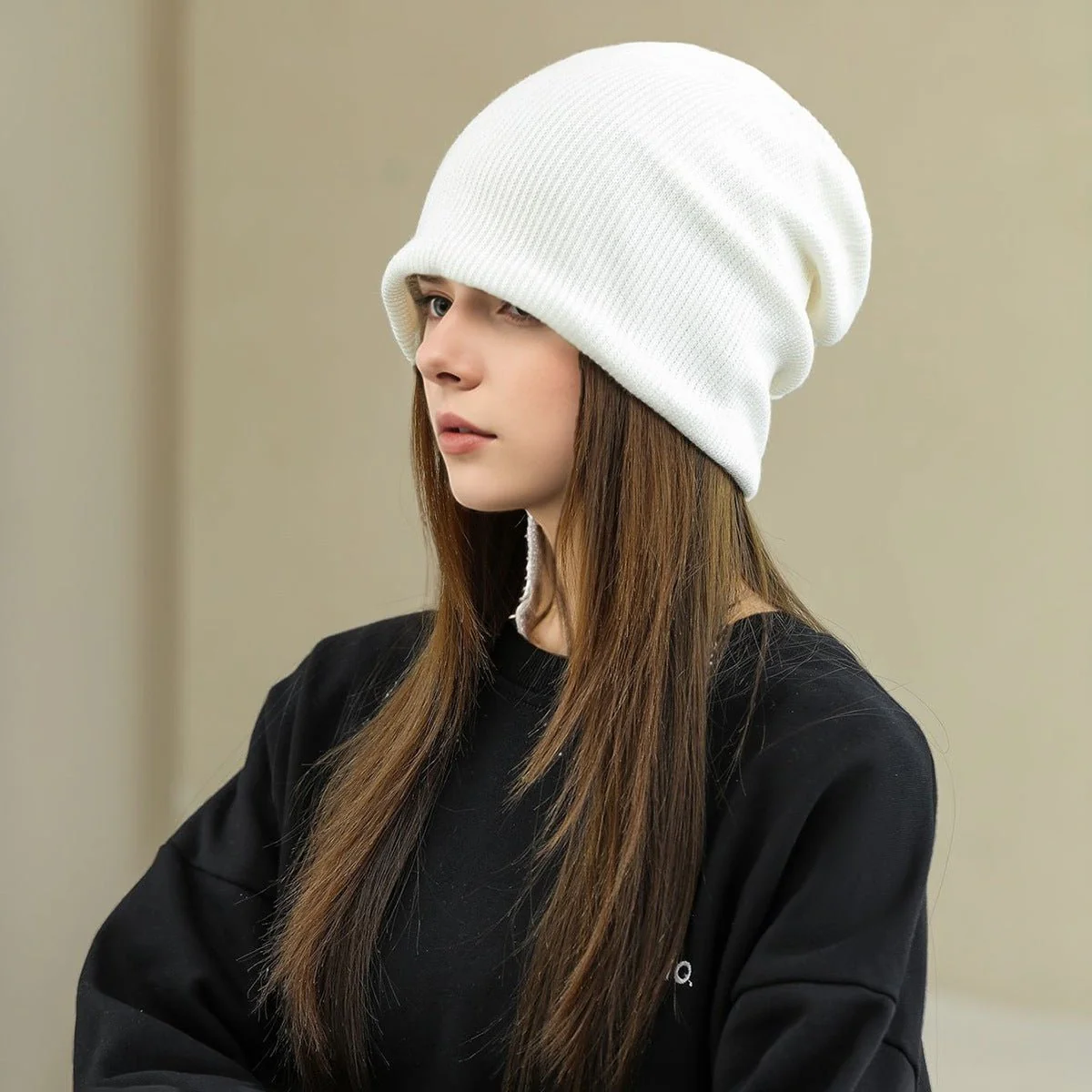 Warm Knit Beanie with Looped Scarf Set (MAC299) - Image 4