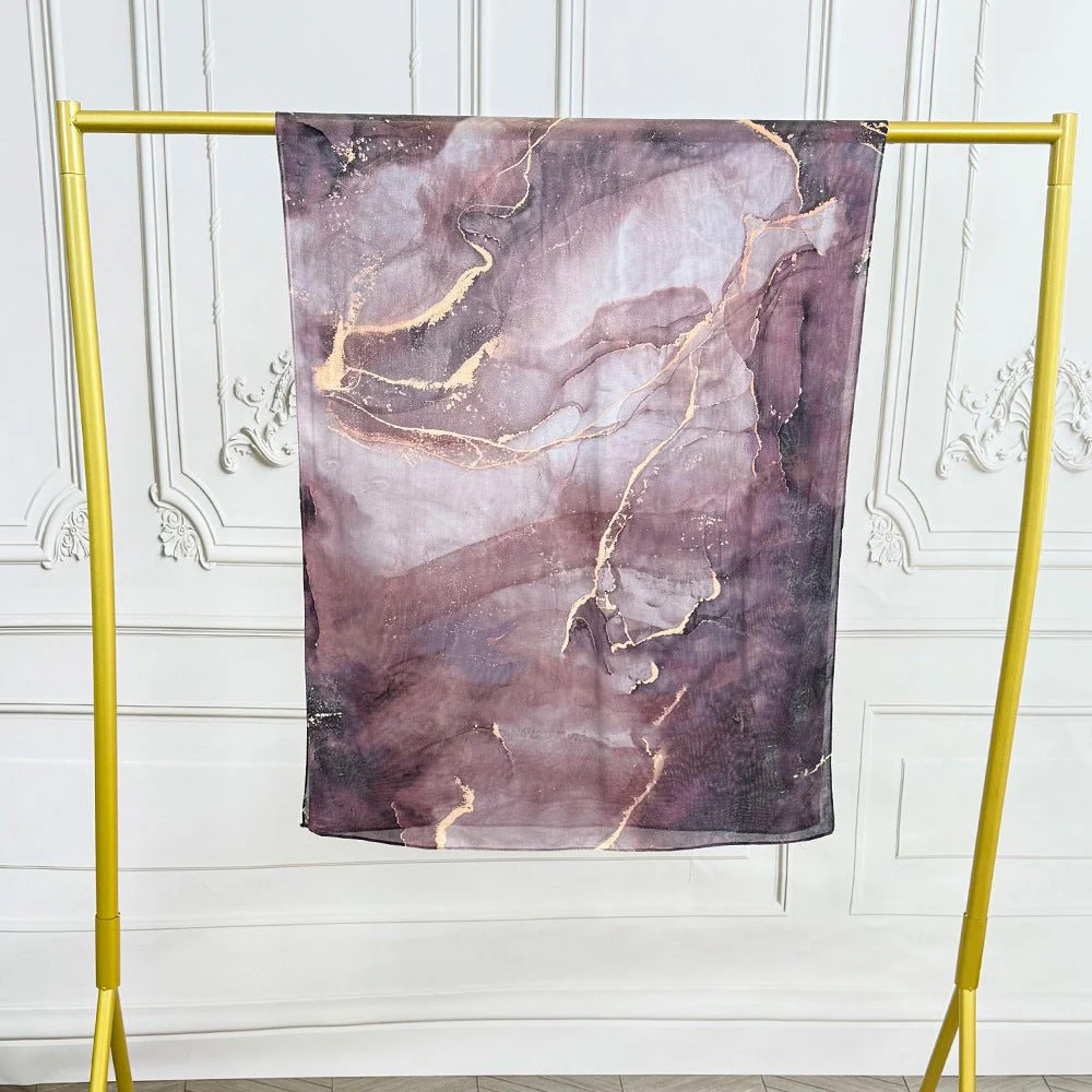 Watercolor Artistic Modal Hijab with Painted Floral Motifs (MH144) - Image 15