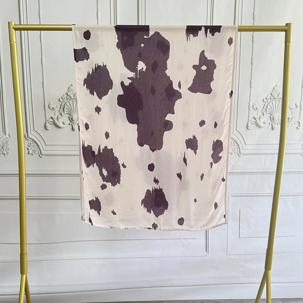 Watercolor Artistic Modal Hijab with Painted Floral Motifs (MH144) - Image 60