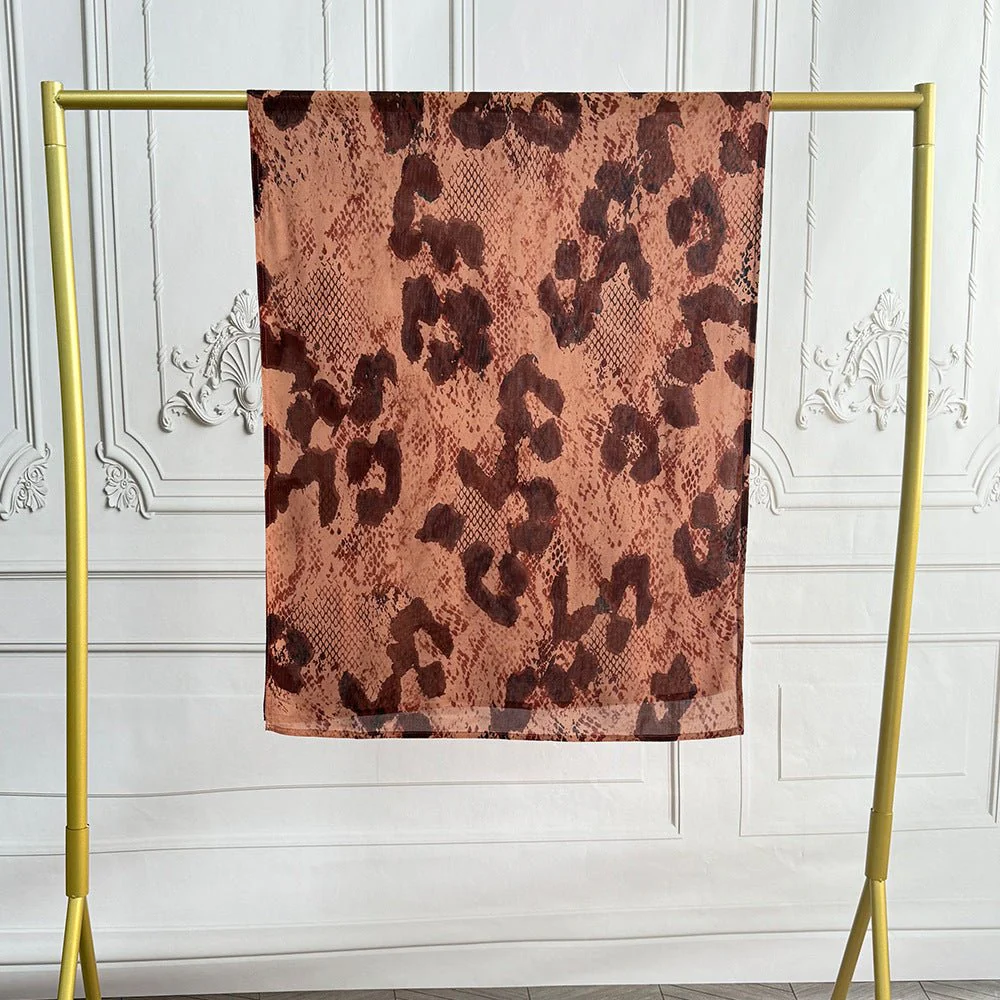 Watercolor Artistic Modal Hijab with Painted Floral Motifs (MH144) - Image 61
